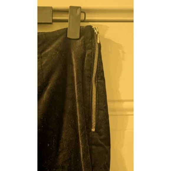 Women's Anthropologie Black Velvet Flare Pants Size 4 - Picture 7 of 15